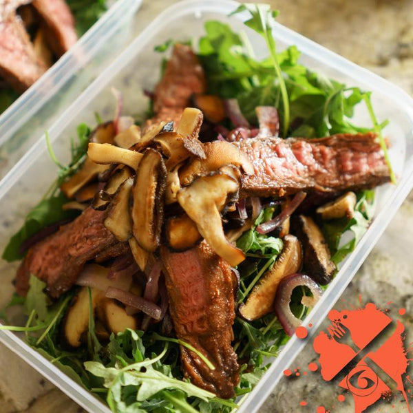 Meal Prep Sundays: Grilled Steak and Mushroom Salad