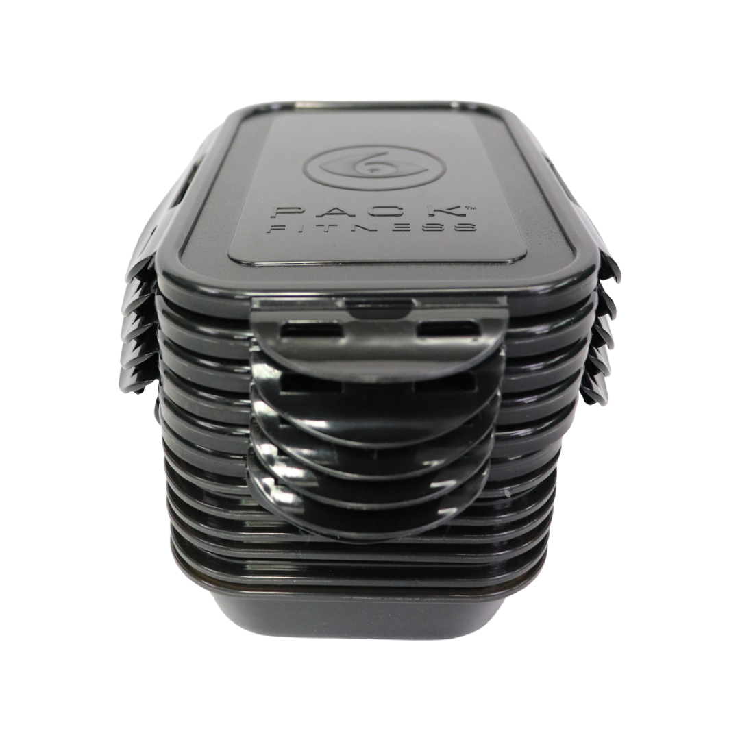 Sure Pak Containers Sure Seal 24 oz. Meal Prep Containers (Set of 6) | Stealth Black – Pure ...